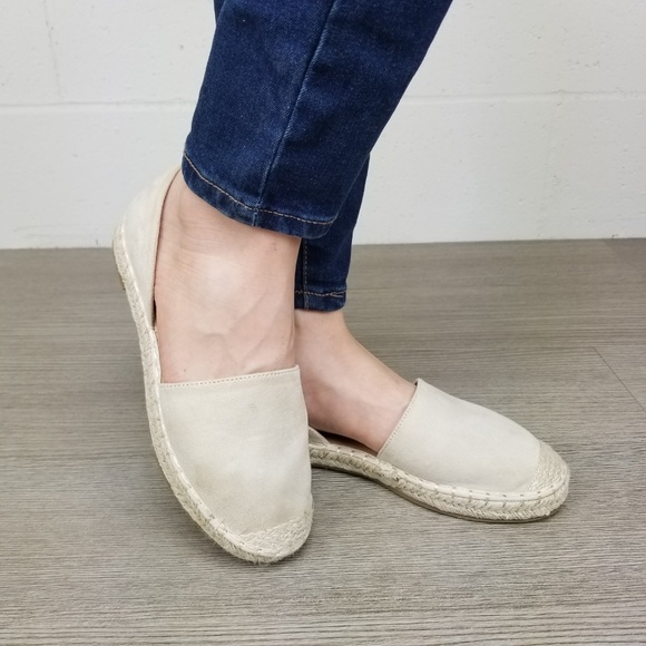Tan Vegan Suede Flat Slip On Loafer Espadrille -K - Picture 5 of 8